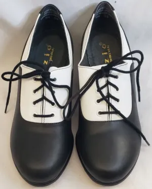 1.25" Kirsten I -- Leather Sole Oxford -- Black/White