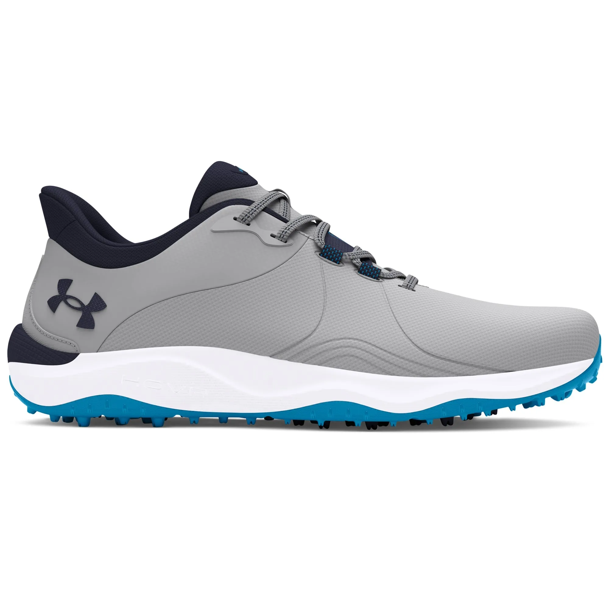 2024 Under Armour Men's Drive Pro Spikeless Wide Golf Shoes - ModGray/Capri/Midnight Navy