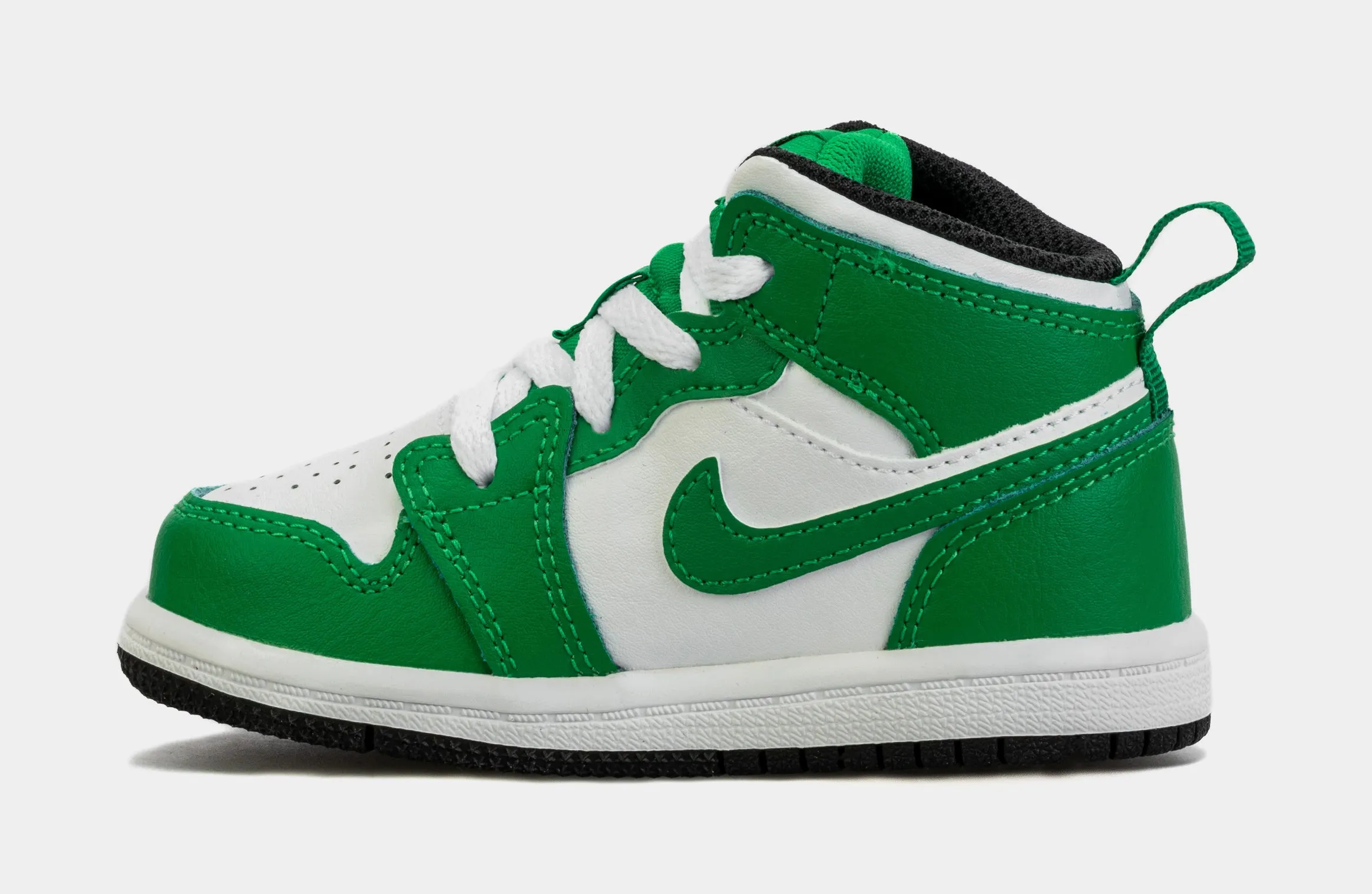 Air Jordan 1 Mid Lucky Green Infant Toddler Lifestyle Shoes (Green/White)