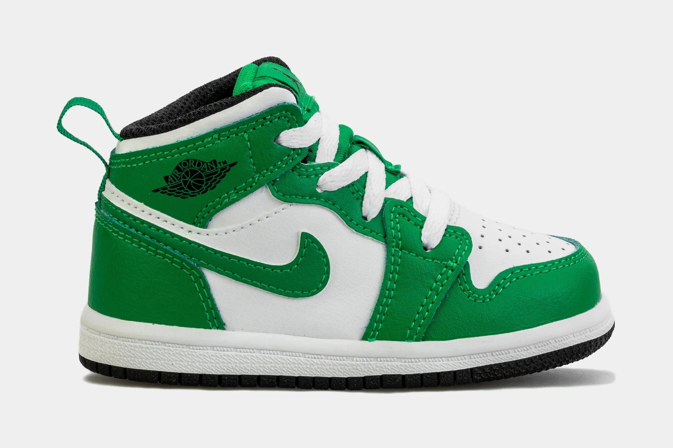 Air Jordan 1 Mid Lucky Green Infant Toddler Lifestyle Shoes (Green/White)