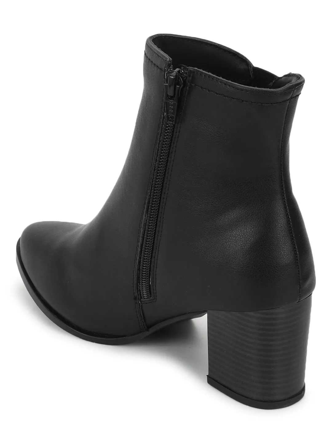 Black PU High-End-Fashion Stylish Ankle Boots (TC-OS-BO-01-BLKPU)