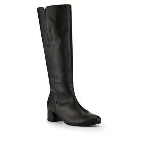 Block-Heel Leather Long Boots - GAB40533 / 326 846