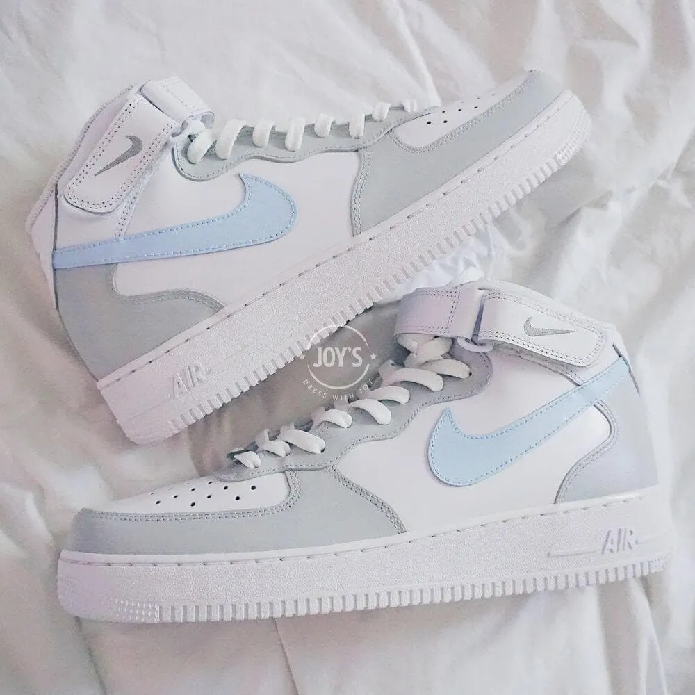 Blue and Gray Custom Air Force 1