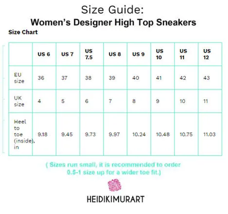 Blue Floral Women's Sneakers, Flower Print Designer High-top Sneakers Tennis Shoes (US Size: 6-12)