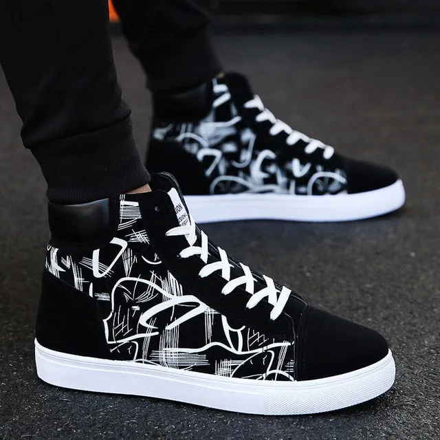 High Top Sneakers Men Vulcanized Shoes Platform Sneakers Quality