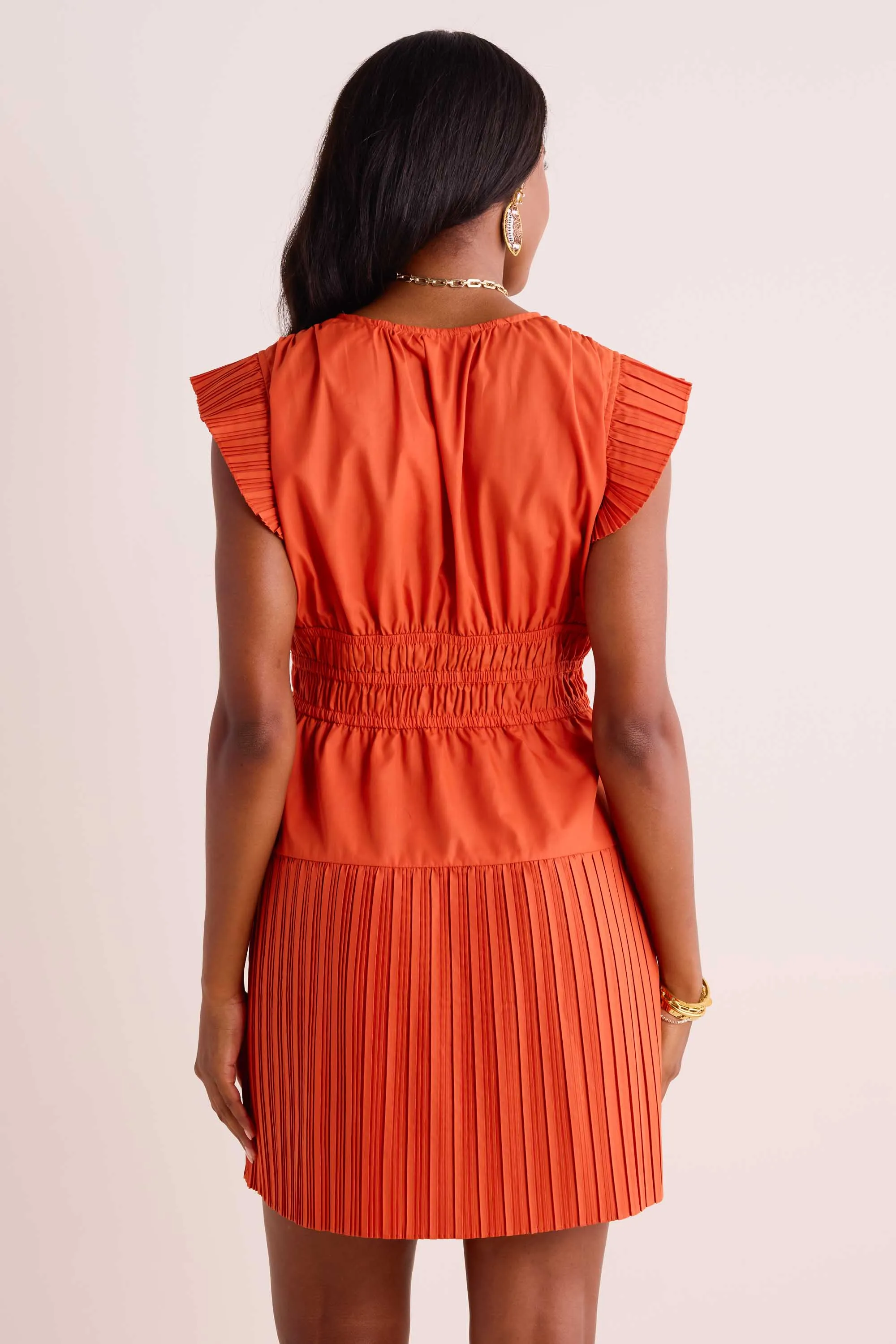 Leah Dress- Burnt Orange