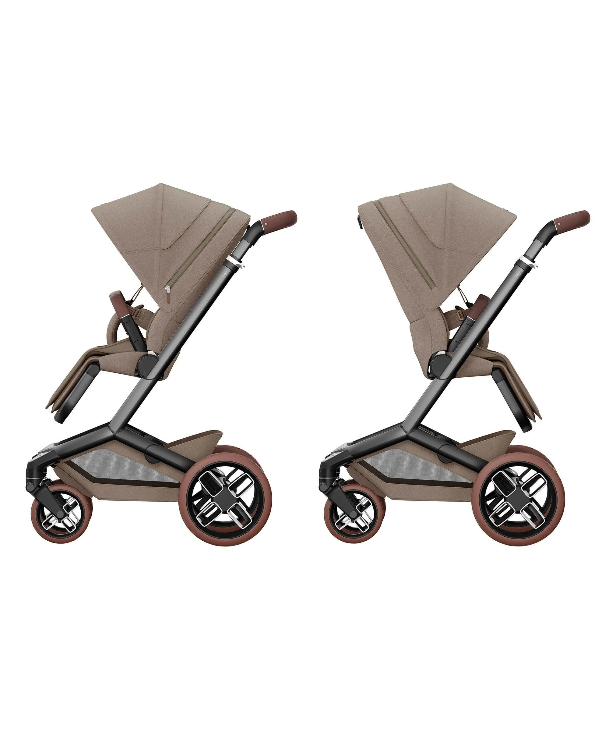 Maxi-Cosi Fame Pushchair – Twillic Truffle with Brown Wheels