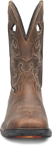 Men's Double H Phantom Rider Brown Wilmore Waterproof Broad Square Toe Roper Boots