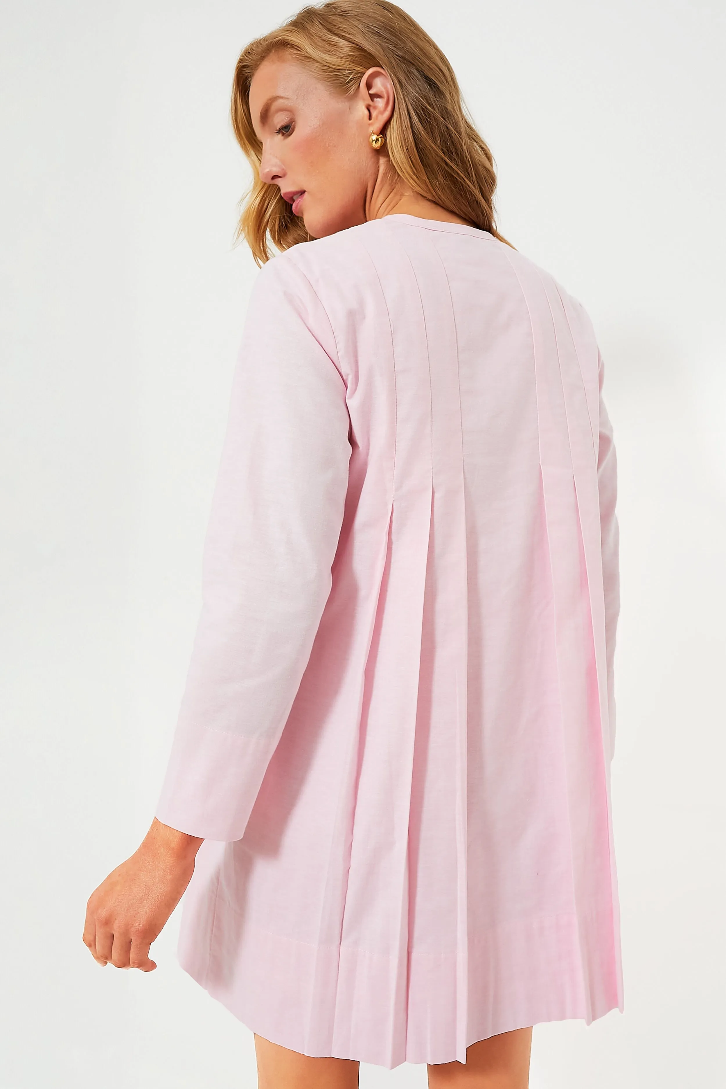 Pink Lightweight Oxford Luella Dress