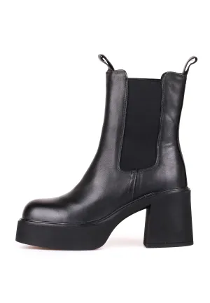 Platform Chelsea Ankle Boots - Black