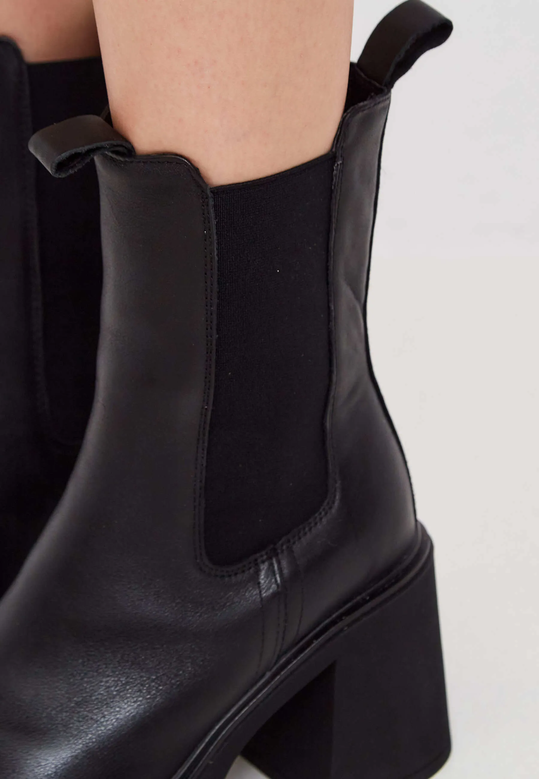 Platform Chelsea Ankle Boots - Black