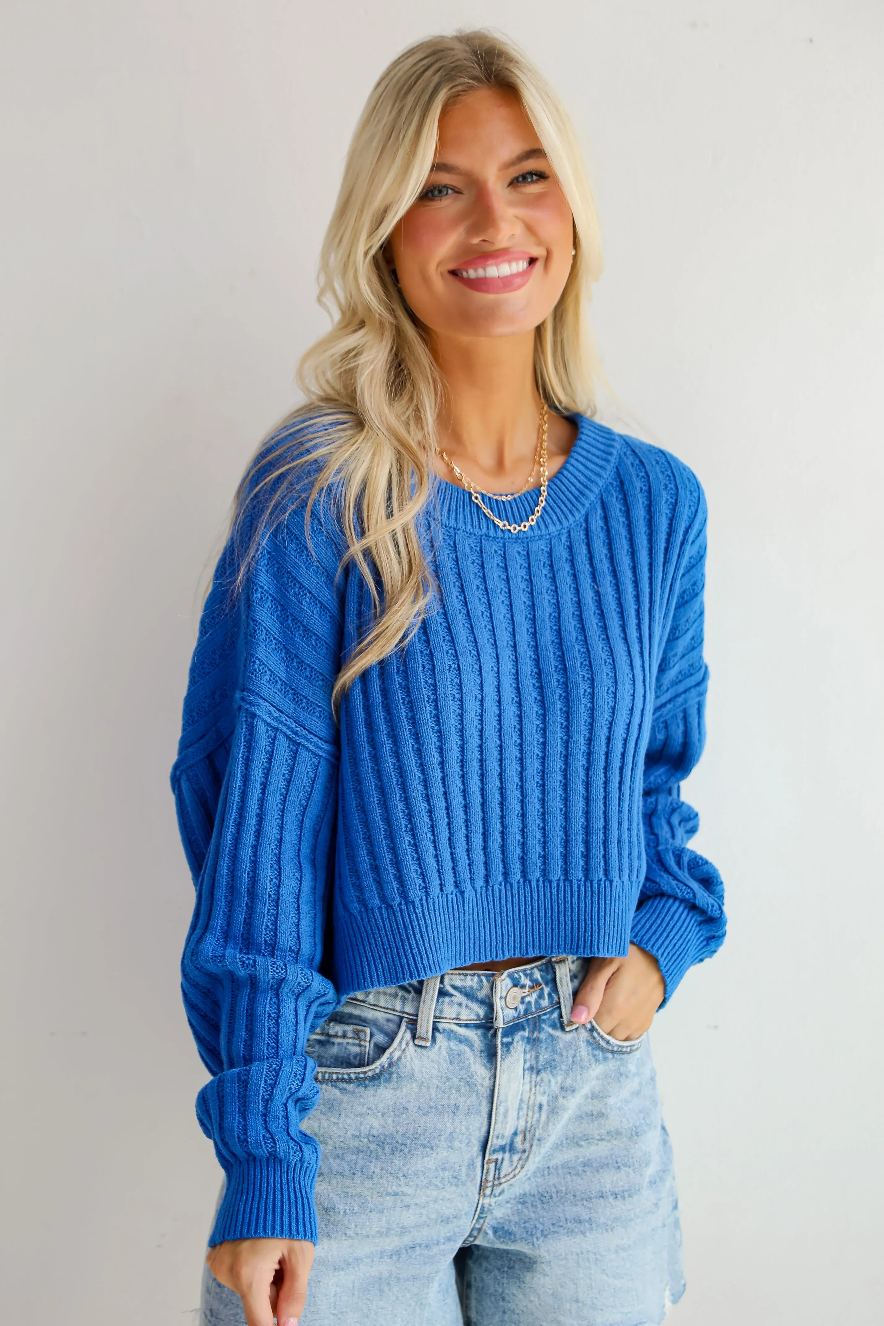 Standout Sophistication Cobalt Sweater