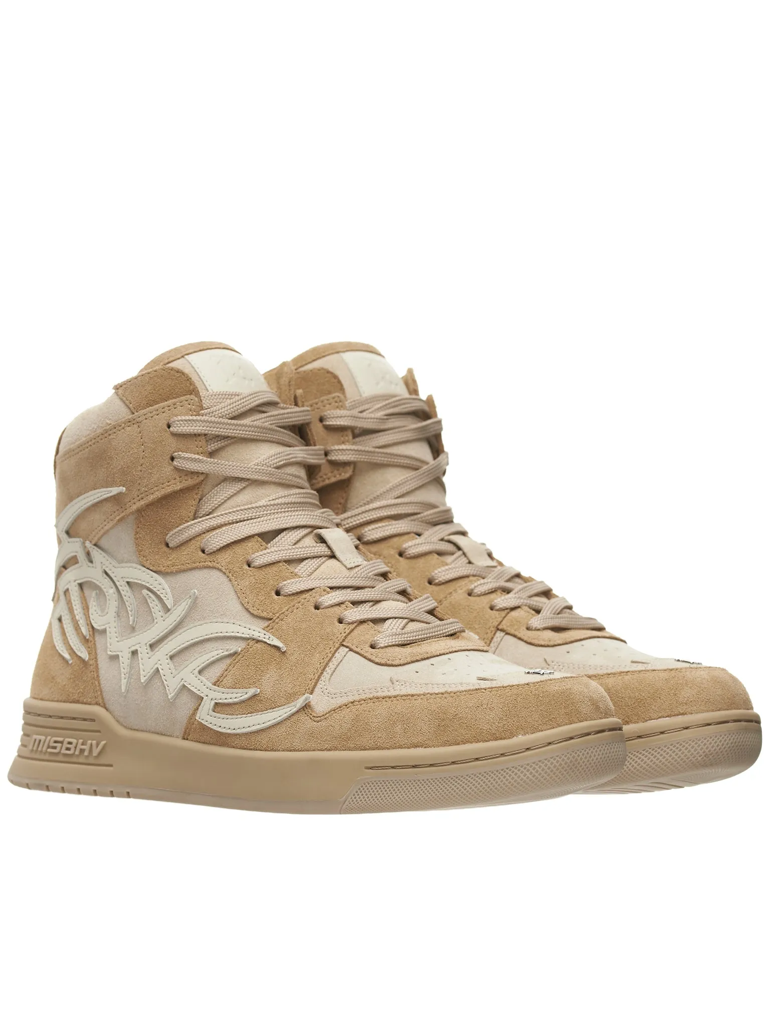 Suede High Top Sneakers (3121BW408-BEIGE)