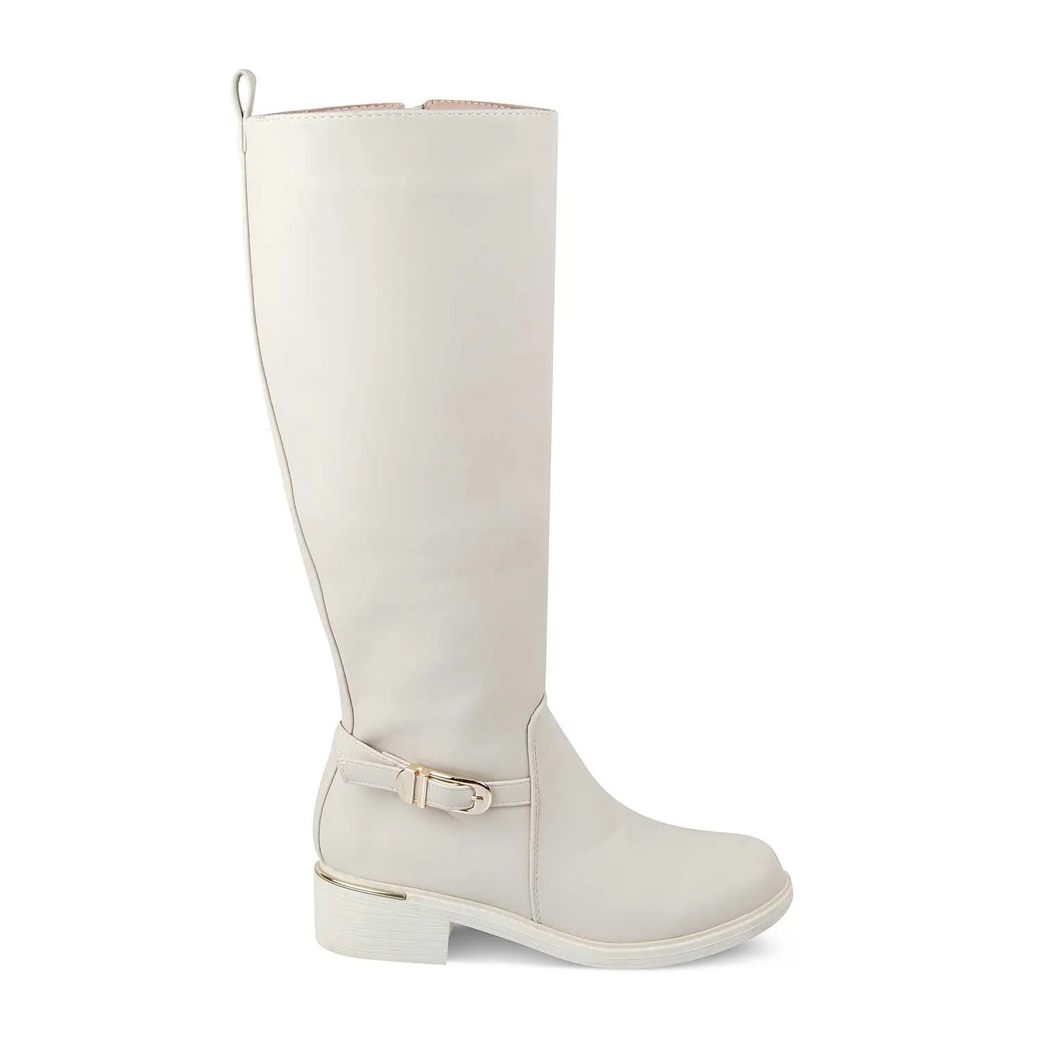 The Tloin Beige Women's Knee-length Boots Tresmode