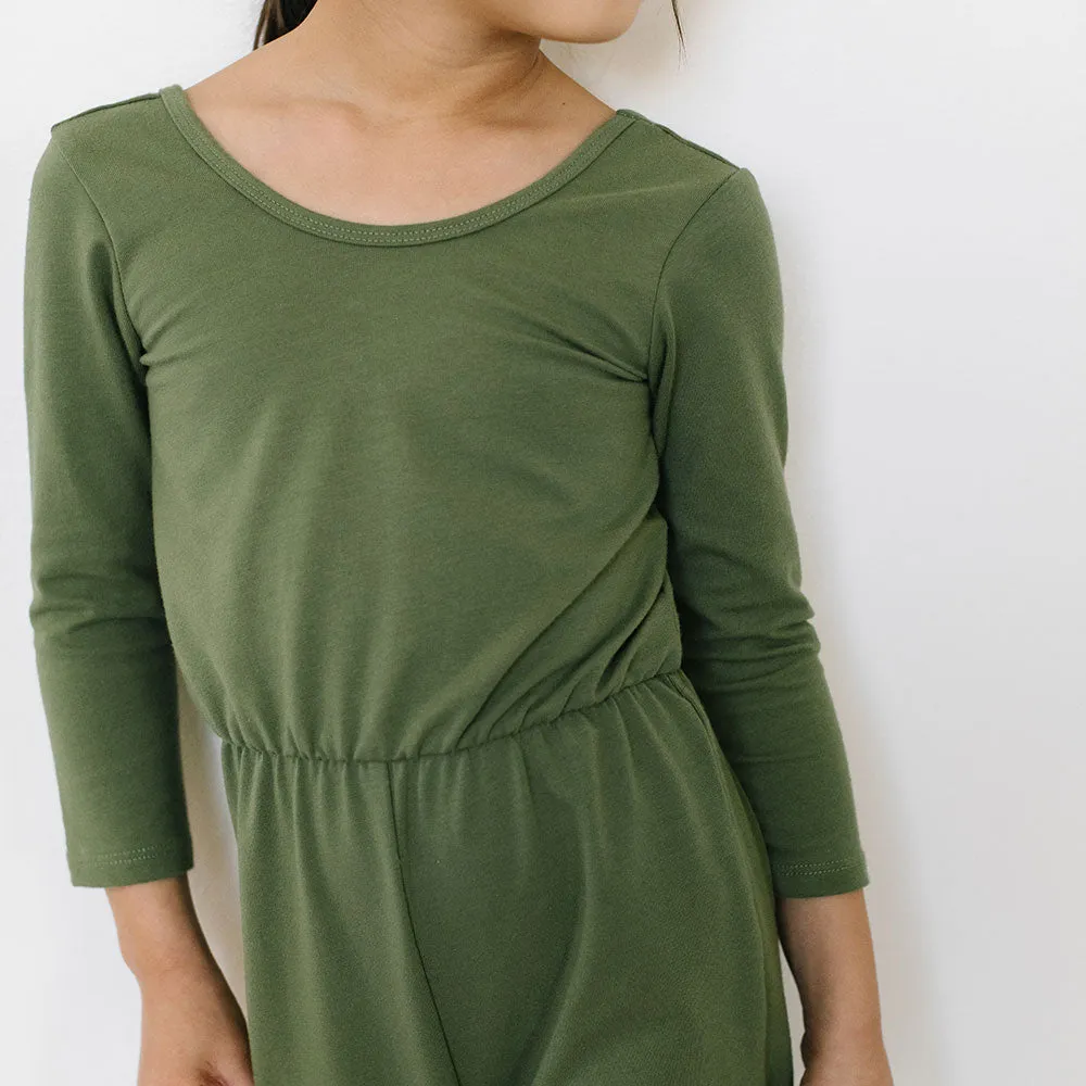 The Wide Leg Jumpsuit in Olivine