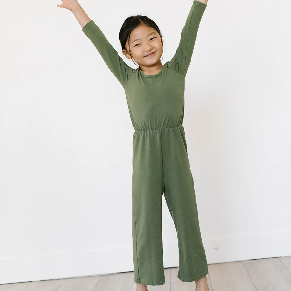 The Wide Leg Jumpsuit in Olivine