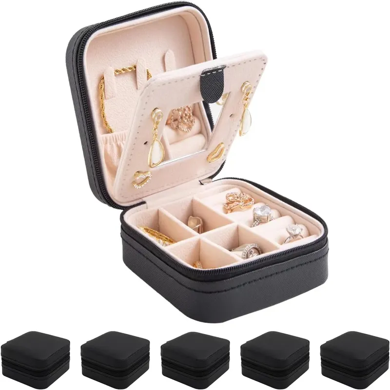 Travel Jewelry Organizer Small Jewelry Organizer Box with Mirror