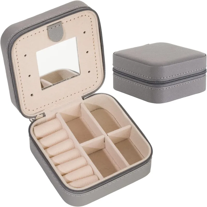 Travel Jewelry Organizer Small Jewelry Organizer Box with Mirror