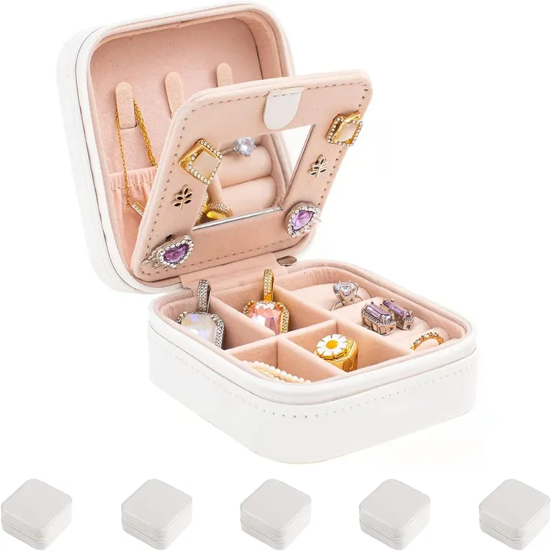 Travel Jewelry Organizer Small Jewelry Organizer Box with Mirror