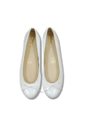 White Enamel Flats