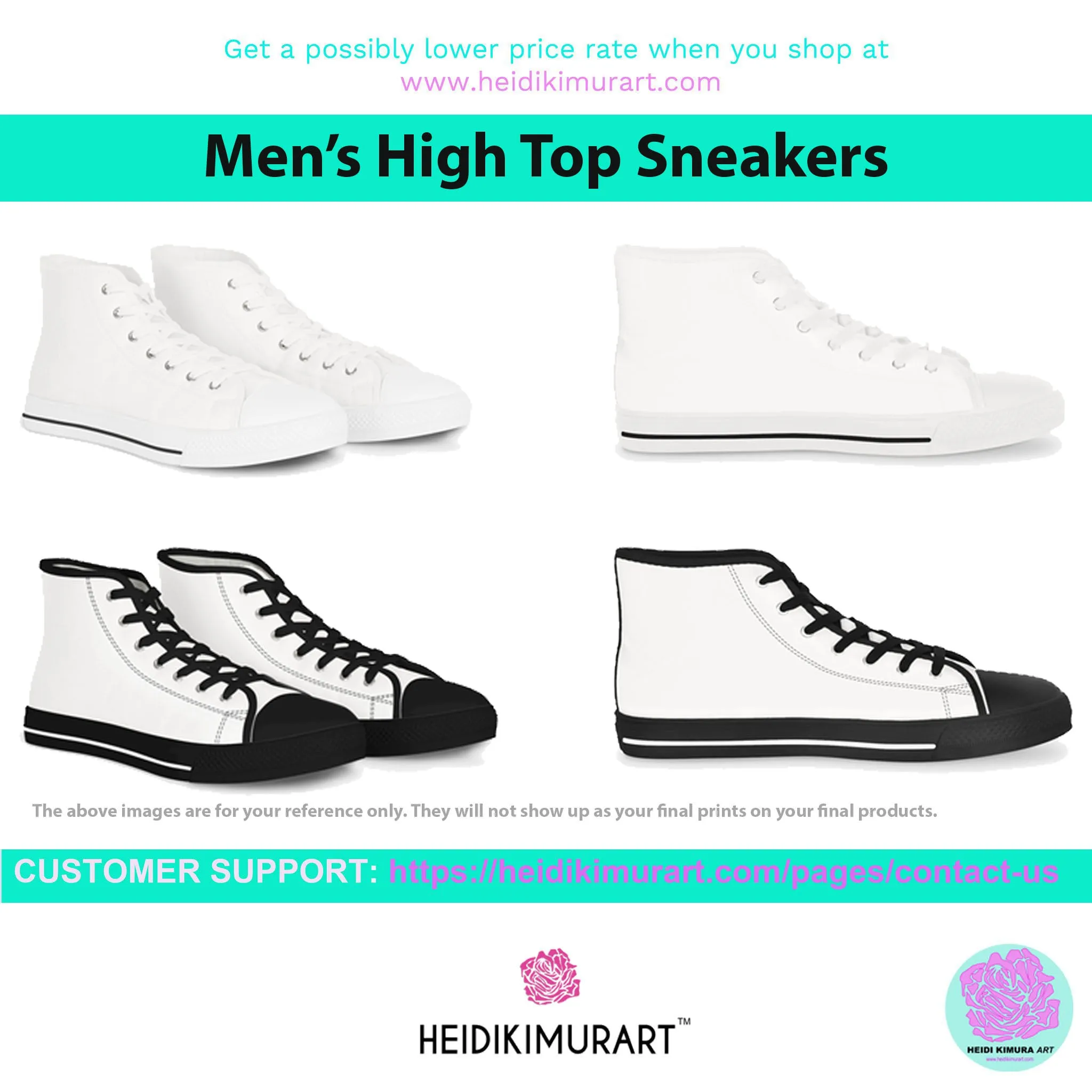 White Nude Art Men's Sneakers, Black and White Nude Art Best High Tops, Modern Minimalist Best Men's High Top Sneakers